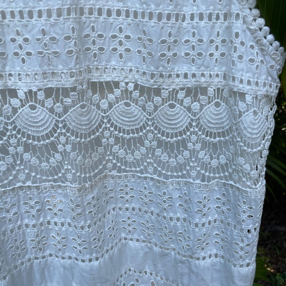 JOIE Off White Crochet Short Casual Dress Sz Small - Picture 4 of 5